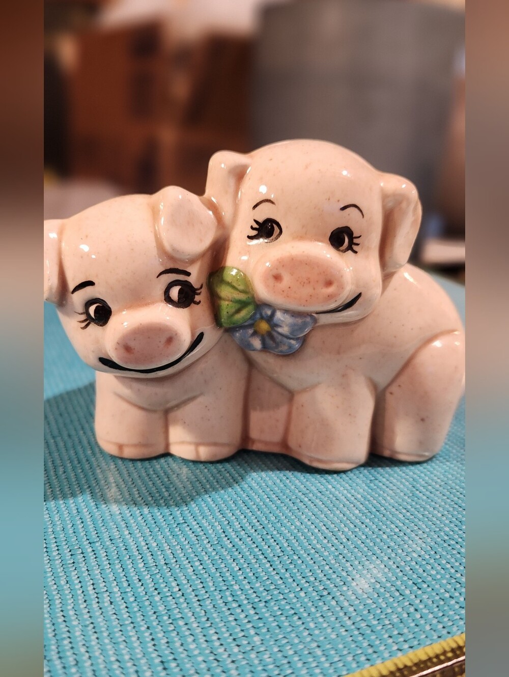 Vintage Porcelain Pigs Figurine